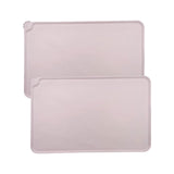 Maxbell Dog Food Mat Bowl Mats Pet Feeding Mat for Pet Supplies Dogs Puppy Thicken Pink