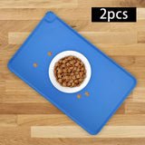 Maxbell Dog Food Mat Bowl Mats Pet Feeding Mat for Pet Supplies Dogs Puppy Thin Blue