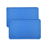 Maxbell Dog Food Mat Bowl Mats Pet Feeding Mat for Pet Supplies Dogs Puppy Thicken Blue