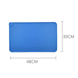 Maxbell Dog Food Mat Bowl Mats Pet Feeding Mat for Pet Supplies Dogs Puppy Thicken Blue