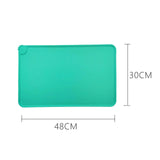 Maxbell Dog Food Mat Bowl Mats Pet Feeding Mat for Pet Supplies Dogs Puppy Thin Green