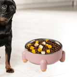Maxbell Cat Bowl Drinking Eating Feeding Bowl Pet food Feeder for Small Dogs Pink