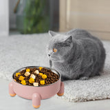 Maxbell Cat Bowl Drinking Eating Feeding Bowl Pet food Feeder for Small Dogs Pink