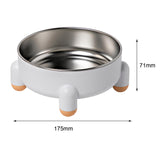 Maxbell Cat Bowl Drinking Eating Feeding Bowl Pet food Feeder for Small Dogs White