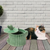 Maxbell Cat Water Fountain Dog Water Dispenser Quiet Drinking Water Bowl Green