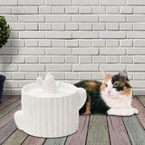 Maxbell Cat Water Fountain Dog Water Dispenser Quiet Drinking Water Bowl White
