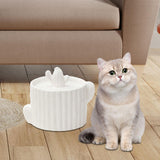 Maxbell Cat Water Fountain Dog Water Dispenser Quiet Drinking Water Bowl White