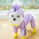Maxbell Dog Raincoat Waterproof Rain Jacket Puppy Rain Poncho Button Closure Outdoor XL