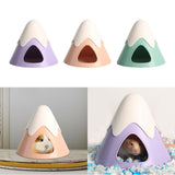 Maxbell Pet Hideout Hut Cave Bed Hamsters House for Rabbit Hamsters Hedgehog violet