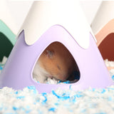 Maxbell Pet Hideout Hut Cave Bed Hamsters House for Rabbit Hamsters Hedgehog violet