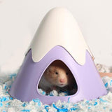 Maxbell Pet Hideout Hut Cave Bed Hamsters House for Rabbit Hamsters Hedgehog violet