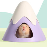 Maxbell Pet Hideout Hut Cave Bed Hamsters House for Rabbit Hamsters Hedgehog violet