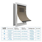 Maxbell Dog Door with Flap with Aluminum Frame with Sliding Lock Panel Pet Door XL