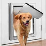 Maxbell Dog Door with Flap with Aluminum Frame with Sliding Lock Panel Pet Door XL