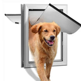 Maxbell Dog Door with Flap with Aluminum Frame with Sliding Lock Panel Pet Door XL