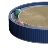 Maxbell Cat Scratch Pad with Interactive Track Ball Corrugated Cardboard Accessories Blue