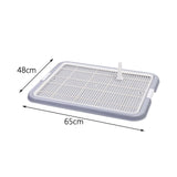 Maxbell Dog Toilet with Removable Post Puppy Training Tray for Pets Accessories Gray