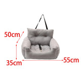 Maxbell Dog Car Seat Kennel Protector Lightweight Outdoor Dog Booster Seat for Kitty Light Gray