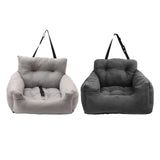 Maxbell Dog Car Seat Kennel Protector Lightweight Outdoor Dog Booster Seat for Kitty Light Gray