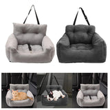 Maxbell Dog Car Seat Kennel Protector Lightweight Outdoor Dog Booster Seat for Kitty Light Gray
