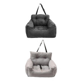 Maxbell Dog Car Seat Kennel Protector Lightweight Outdoor Dog Booster Seat for Kitty Light Gray