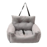 Maxbell Dog Car Seat Kennel Protector Lightweight Outdoor Dog Booster Seat for Kitty Light Gray