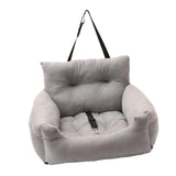 Maxbell Dog Car Seat Kennel Protector Lightweight Outdoor Dog Booster Seat for Kitty Light Gray