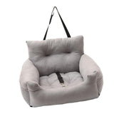 Maxbell Dog Car Seat Kennel Protector Lightweight Outdoor Dog Booster Seat for Kitty Light Gray