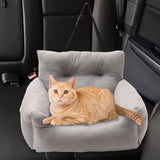 Maxbell Dog Car Seat Kennel Protector Lightweight Outdoor Dog Booster Seat for Kitty Light Gray