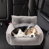 Maxbell Dog Car Seat Kennel Protector Lightweight Outdoor Dog Booster Seat for Kitty Light Gray