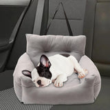 Maxbell Dog Car Seat Kennel Protector Lightweight Outdoor Dog Booster Seat for Kitty Light Gray
