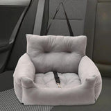 Maxbell Dog Car Seat Kennel Protector Lightweight Outdoor Dog Booster Seat for Kitty Light Gray