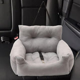 Maxbell Dog Car Seat Kennel Protector Lightweight Outdoor Dog Booster Seat for Kitty Light Gray