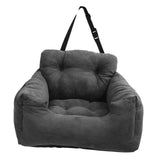 Maxbell Dog Car Seat Kennel Protector Lightweight Outdoor Dog Booster Seat for Kitty Dark Gray