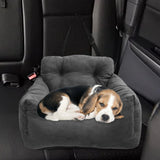 Maxbell Dog Car Seat Kennel Protector Lightweight Outdoor Dog Booster Seat for Kitty Dark Gray