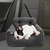 Maxbell Dog Car Seat Kennel Protector Lightweight Outdoor Dog Booster Seat for Kitty Dark Gray