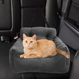 Maxbell Dog Car Seat Kennel Protector Lightweight Outdoor Dog Booster Seat for Kitty Dark Gray