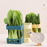 Maxbell Garden Rutin Chicken Vegetable Rack Feeder Large Capacity for Hamster Bird Blue