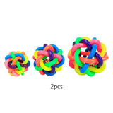 Maxbell 2Pcs Nobbly Wobbly Rubber Balls Chewing Exercise Kitten Interactive Dog Toys 5.5cm