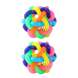 Maxbell 2Pcs Nobbly Wobbly Rubber Balls Chewing Exercise Kitten Interactive Dog Toys 5.5cm