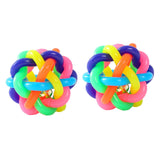 Maxbell 2Pcs Nobbly Wobbly Rubber Balls Chewing Exercise Kitten Interactive Dog Toys 5.5cm