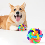 Maxbell 2Pcs Nobbly Wobbly Rubber Balls Chewing Exercise Kitten Interactive Dog Toys 5.5cm