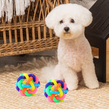 Maxbell 2Pcs Nobbly Wobbly Rubber Balls Chewing Exercise Kitten Interactive Dog Toys 5.5cm