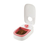 Maxbell Automatic Cat Feeders Dog Cat Food Dispenser with 48H Timer Smart Large Single Meal Pink