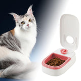 Maxbell Automatic Cat Feeders Dog Cat Food Dispenser with 48H Timer Smart Large Single Meal Pink