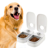 Maxbell Automatic Cat Feeders Dog Cat Food Dispenser with 48H Timer Smart Large Double Meal Grey