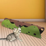 Maxbell Splicing Cat Tunnel Folding Tube Deformable Cat Toys Amusement for Dog Brown Green