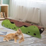 Maxbell Splicing Cat Tunnel Folding Tube Deformable Cat Toys Amusement for Dog Brown Green