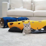 Maxbell Splicing Cat Tunnel Folding Tube Deformable Cat Toys Amusement for Dog Dark Orange Gray