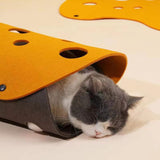 Maxbell Splicing Cat Tunnel Folding Tube Deformable Cat Toys Amusement for Dog Dark Orange Gray